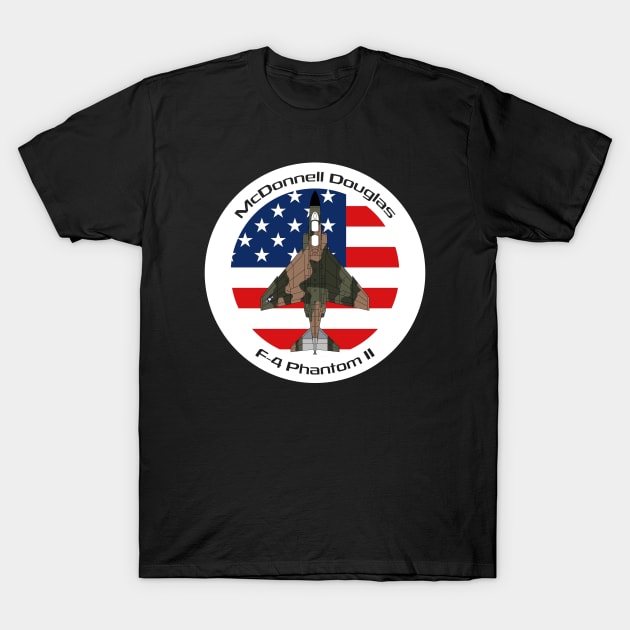 McDonnell Douglas F-4 Phantom II (USA) T-Shirt by BearCaveDesigns